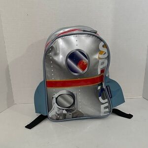 Baylis & Harding England Space Themed Silver Backpack EUC